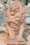 Nature Stone carving lions statue pink marble animal sculpture,stone carving