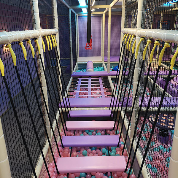 Double Layer Junior Ninja Course Equipment For Indoor Playground