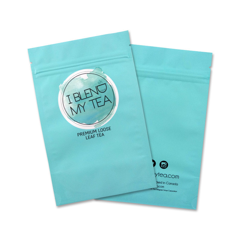 Resealable Laminated White Matte Aluminum Foil Plastic Stand Up Packaging Bag