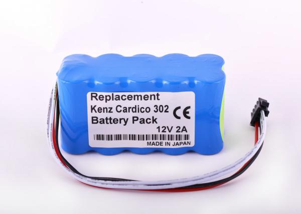 2000mAh 12V NI-MH Medical Equipment Batteries For Kenz Cardico 302 Kenz 10TH