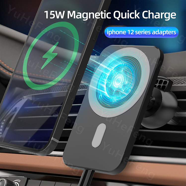 Ce Abs 15w Magnetic Wireless Car Charger Type C