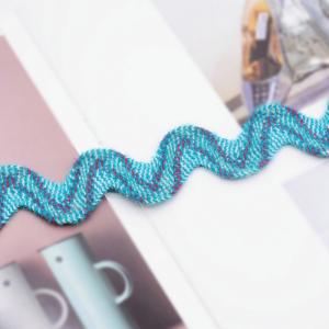 Wholesale Blue 100% Nylon Braided Ribbon Lace Rick Rack Trim from china suppliers