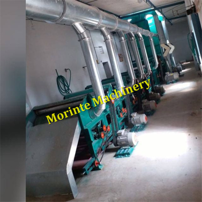 Morinte 7 rollers hosiery waste and lycra recycling machine for spinning mills