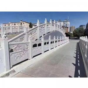 Wholesale Handrails Marble Stone Sculpture Railing Ornament Craft White Stone Bridge Hotel from china suppliers