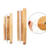 Bamboo Wooden Lids Air Tight Lids For Storage Jar Perfume Candle Bottle Home