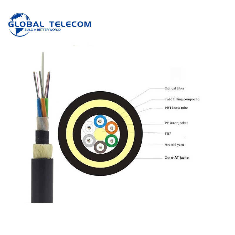 adss fiber optic cable 8 core 12core 24core 48 core 96 core single mode fiber optic cable