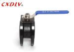 WCB Carbon Steel Wafer Thin Flanged Ball Valve with Stainless Steel Handle