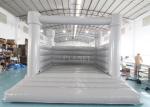 0.55mm PVC Inflatable White Wedding Jumper Bouncy Castle / Commercial White