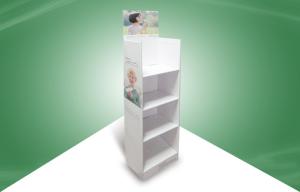 Wholesale White Four Shelf Cardboard Free Standing Display Units Offset Printing from china suppliers