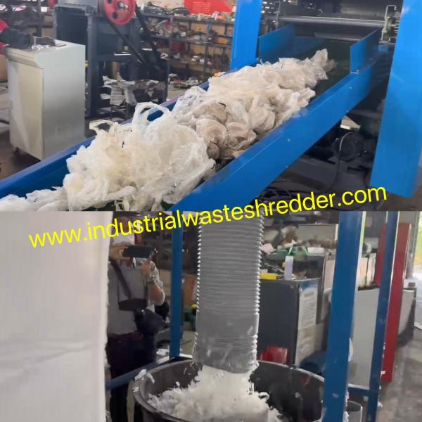 Industrial Stretch Film Shredder PE / LDPE Plastic Films Grinder Large Capacity