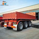 Heavy Duty Dry Goods Grain FUWA 800mm Drop Side Semi Trailer