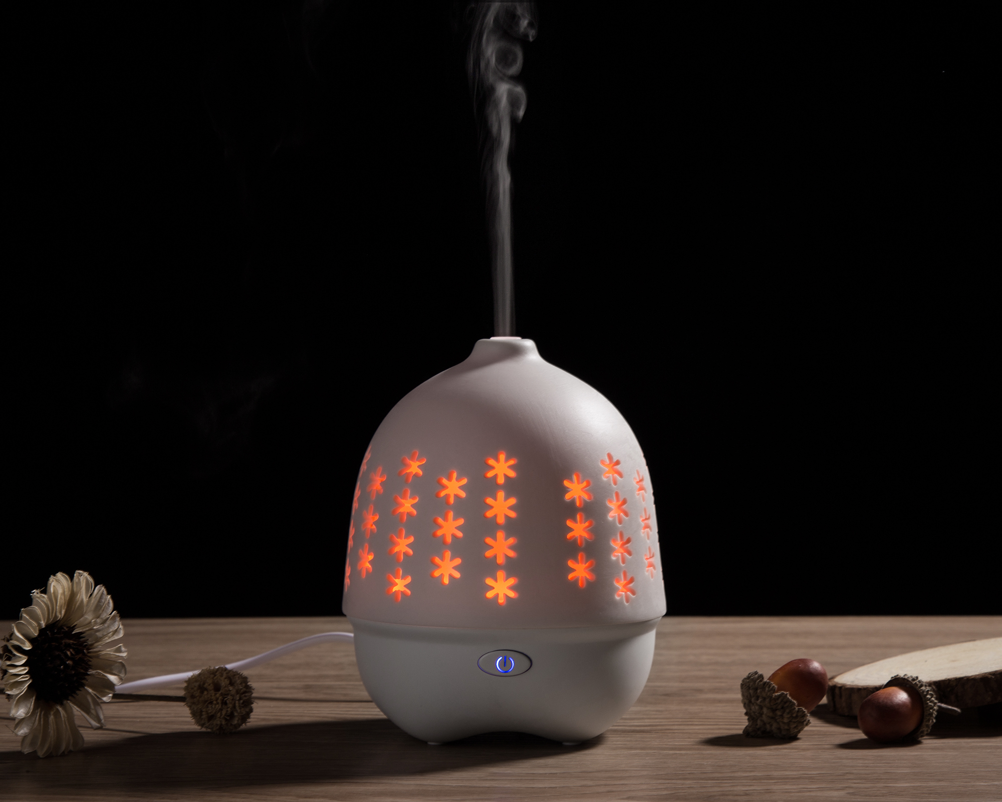 Ultrasonic Aromatherapy Humidifier 80ml Ceramic Aroma Diffuser