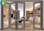 Outdoor Glass Low E Coated Bifold Aluminum Folding Glass Doors