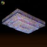 Surface Mount Large Fancy Crystal Ceiling Light Modern Hotel Restaurant Decorate