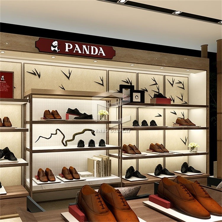 T4 LED Retail Shoes Store Display Stands 3mm Thick MDF Made