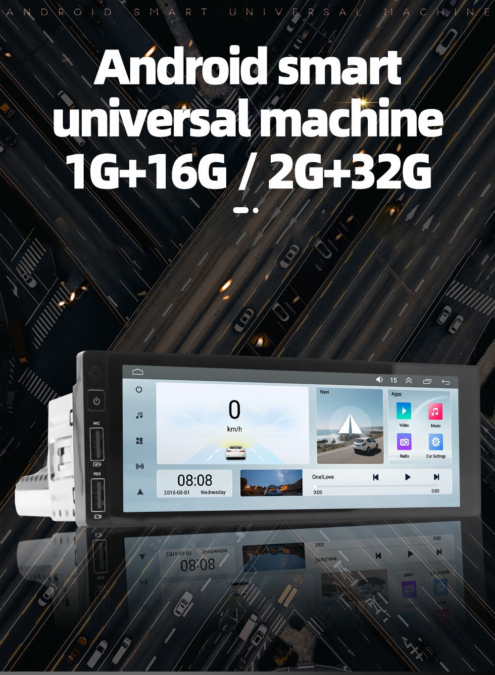 1G/2G RAM 6.86 Inch HD IPS Screen SW150 Car Stereo Radio with Mirrorlink and FM Radio