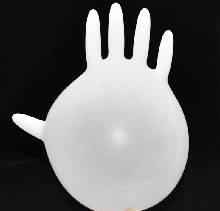 Natural White Sterile Latex Surgical Gloves Left / Right Hand With Rolled Rim