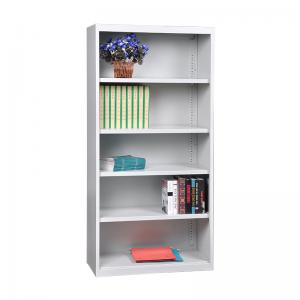 China Steel Four Shelves Book Storage Metal Filing Cupboard Rack Without Doors on sale