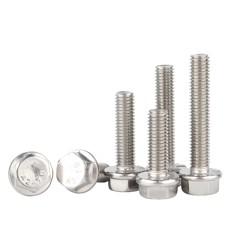 Stainless Steel A2 70 A4 80 Hex Flange Bolt DIN6921 Direct Supply for and Plain Finish
