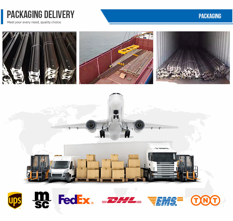 U71mn Qu70 Qu80 Qu100 Qu120 Non Alloy Head Hardened Rail Railroad Steel Track