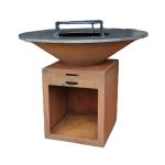 800mm 1000mm 1200mm Diameter Rusty Corten Steel Outdoor Grills With Removable