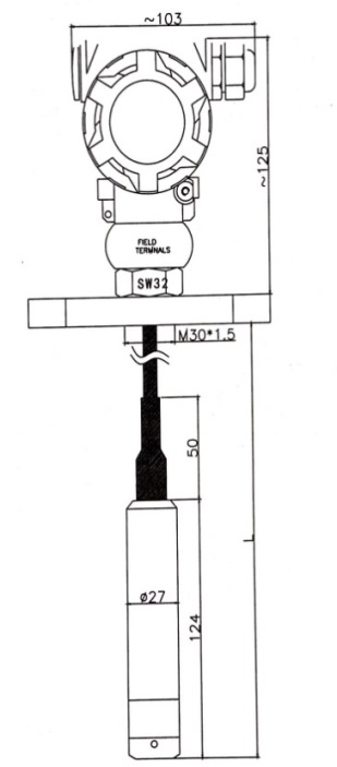 High Precision Water Level Pressure Transducer / Submersible Pressure Sensors