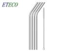 30oz Tumblers Stainless Reusable Straws , Dishwasher Safe Curved Metal Straws