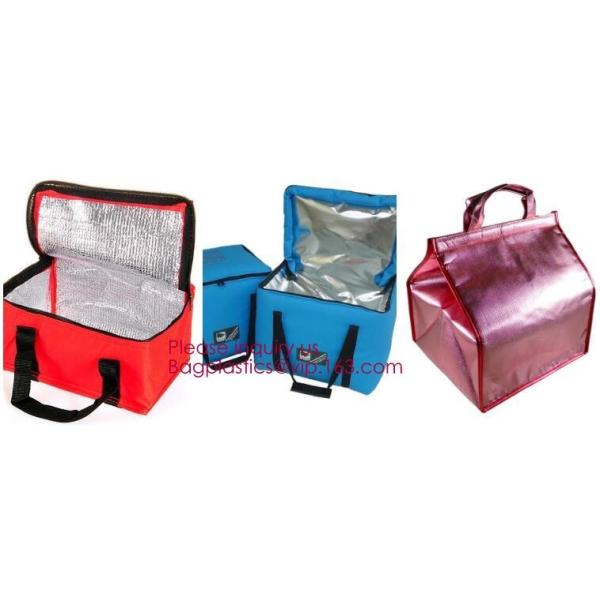 Outdoor square aluminum foil food thermal freezer cooler lunch insulation bag,Foil Cooler Bag Thermal Bag for Fruit Choc