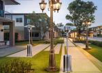 220 cmH Stainless Steel Silver Gas FlexibleRadiant Open Flame Patio Heater