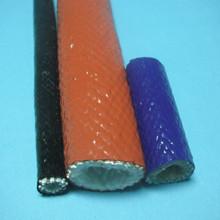 Fire Resistant Fiberglass Sleeving Anti Corrosive Chemicals Coated With Silicone