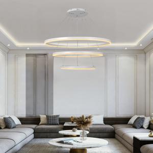 Wholesale Villa Hotel Living Room Circle Linear Pendant Lamp Luxury Round Ring Led Chandelier from china suppliers