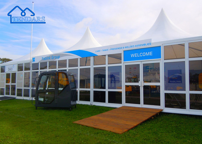 Outdoor Customized Temporary Aluminum Pagoda Tent With Glass Wall