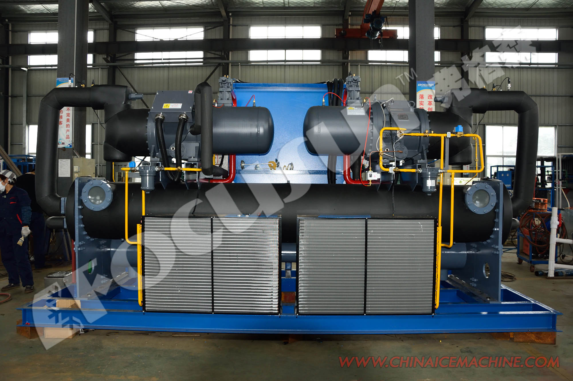 Heavy Duty Water Chiller for Industrial Concrete Cooling System 1000 KG Capacity