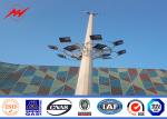Stadium Lighting 36.6 Meters Galvanized High Mast Light Pole With 600kg Raising