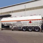 3.5" Kingpin 42L Loading 3 Axle Diesel Fuel Tanker Trailer