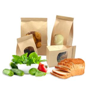 Wholesale Gravure Printing Brown Kraft Food Paper Bags For Cookie Packing from china suppliers