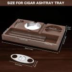 Cigar Ashtray Coaster Whiskey Glass Tray and Cigar Holder, Wooden Ash Tray,