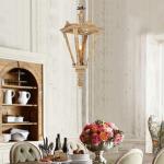 Mini natural wood chandelier for Kitchen Dining room Lighting (WH-CI-16)