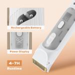 6 Grooming Tools included in 3.9kg White Pet Grooming Vacuum for Dog Cat