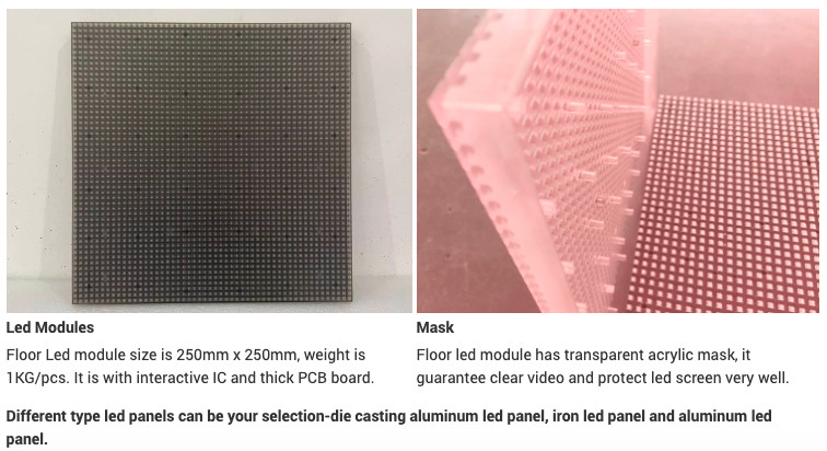 OEM Stage Club Led Floor Panel P2.9 P3.9 P4.8 P5.2 P6.2