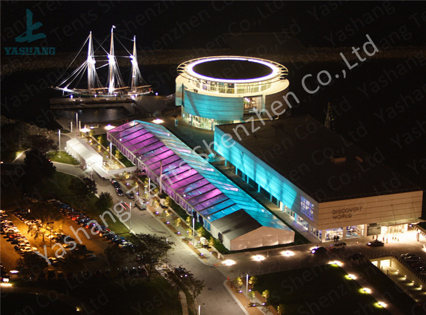 Luxury Clear Wedding Tent , Party Event Clear Top Tent Marquee 200~300 People Banquet