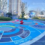 Color Full Playground Safety Flooring Odorless Rubber Granules Wear Resistant