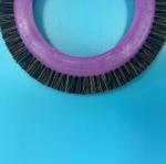Bruckner Stenter Machine Parts Small Brush Wheel Purple Plastic Body Black Nylon