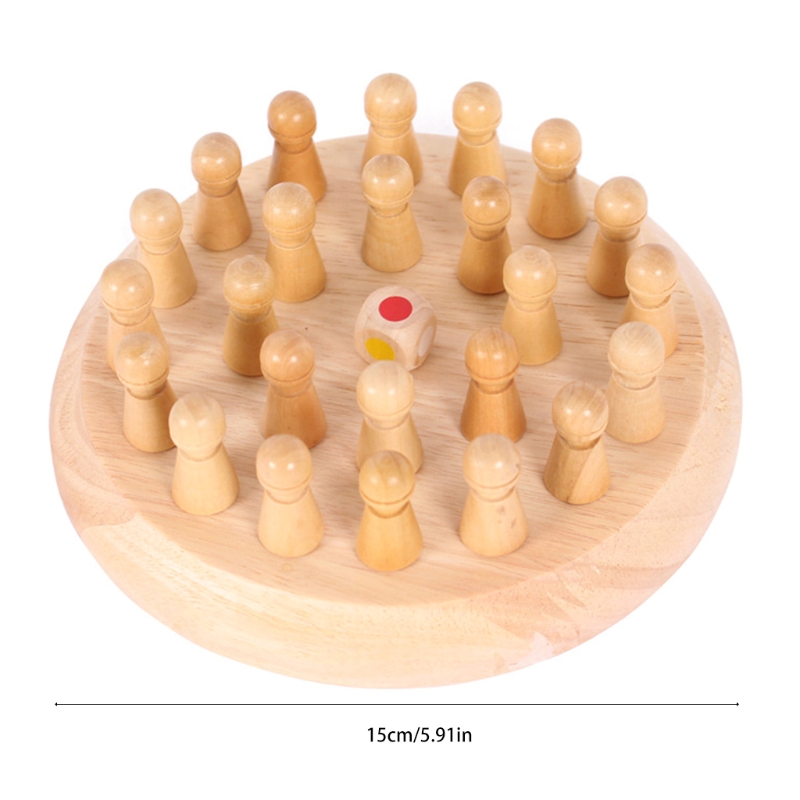 1.6in Wooden Toys Memory Chess Block 4cm Wooden Memory Matchstick Chess