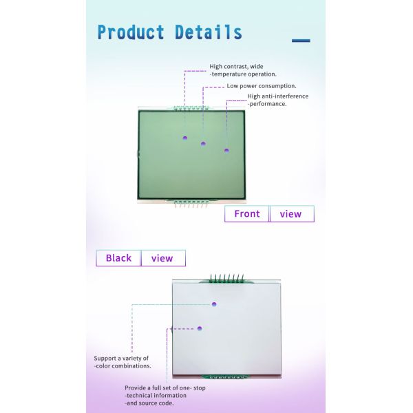 SJXD-T61661G Segment LCD Display T61661G TN Positive with an excellent price-performance ratio