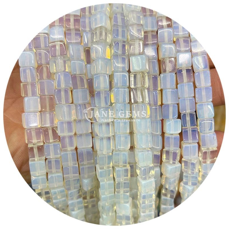 Wholesale Natural Crystal Gemstone Square Shape Beads Cube Loose Stone Bead Accessories Cube Bead Spacers for Jewelry