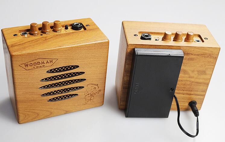 Acoustic Guitar Amplifier 10W Solid Wood suitable for Ukulele, Acoustic Guitar, etc with input and out out jack