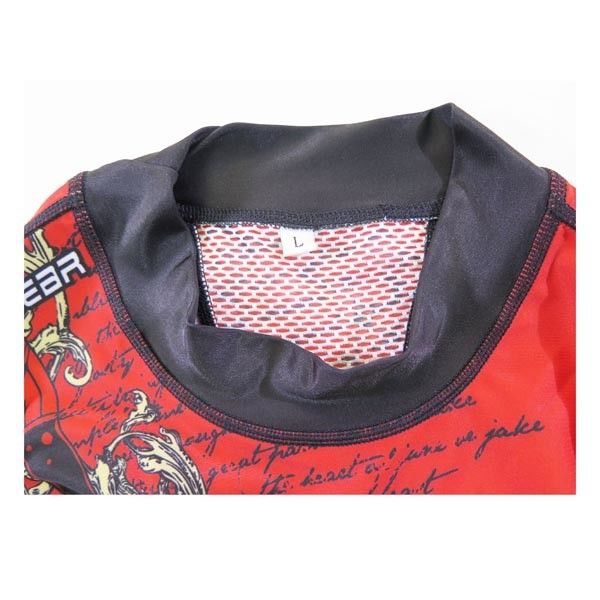 Flat Bottom Red Compression Sports Clothing Long Tops XXS To XXXL Available