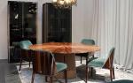Pine Burl Luxury Modern Dining Room Tables 1.6m Kitchen Table Sets