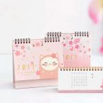 Colorful Page Desk Wall Calendar Eco Friendly Lovely Inner Page For Girl Present